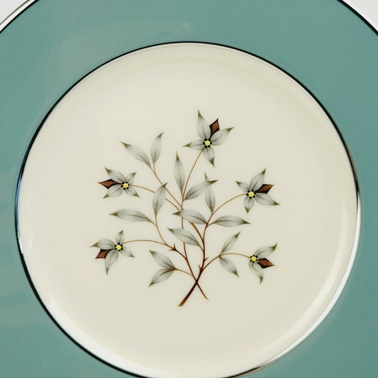 Lenox Kingsley Salad Plate, Platinum Trim, c.1954-79 USA