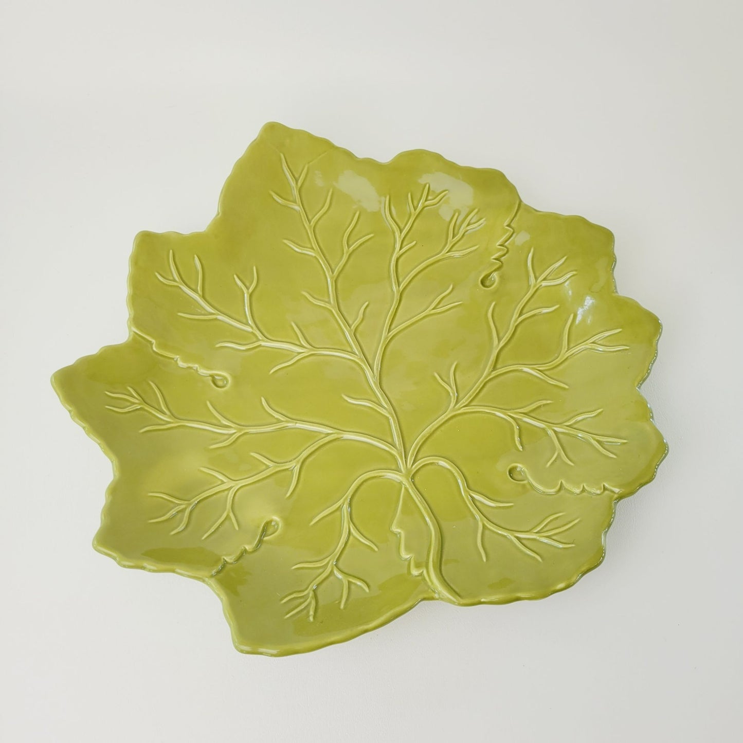 Olfaire Ceramic 14" Leaf Dish, Made in Portugal