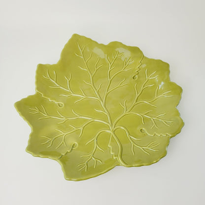 Olfaire Ceramic 14" Leaf Dish, Made in Portugal
