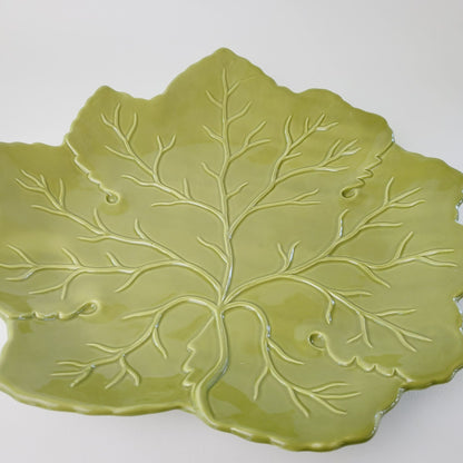 Olfaire Ceramic 14" Leaf Dish, Made in Portugal