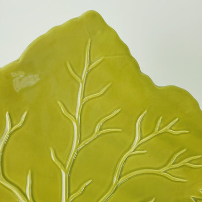 Olfaire Ceramic 14" Leaf Dish, Made in Portugal