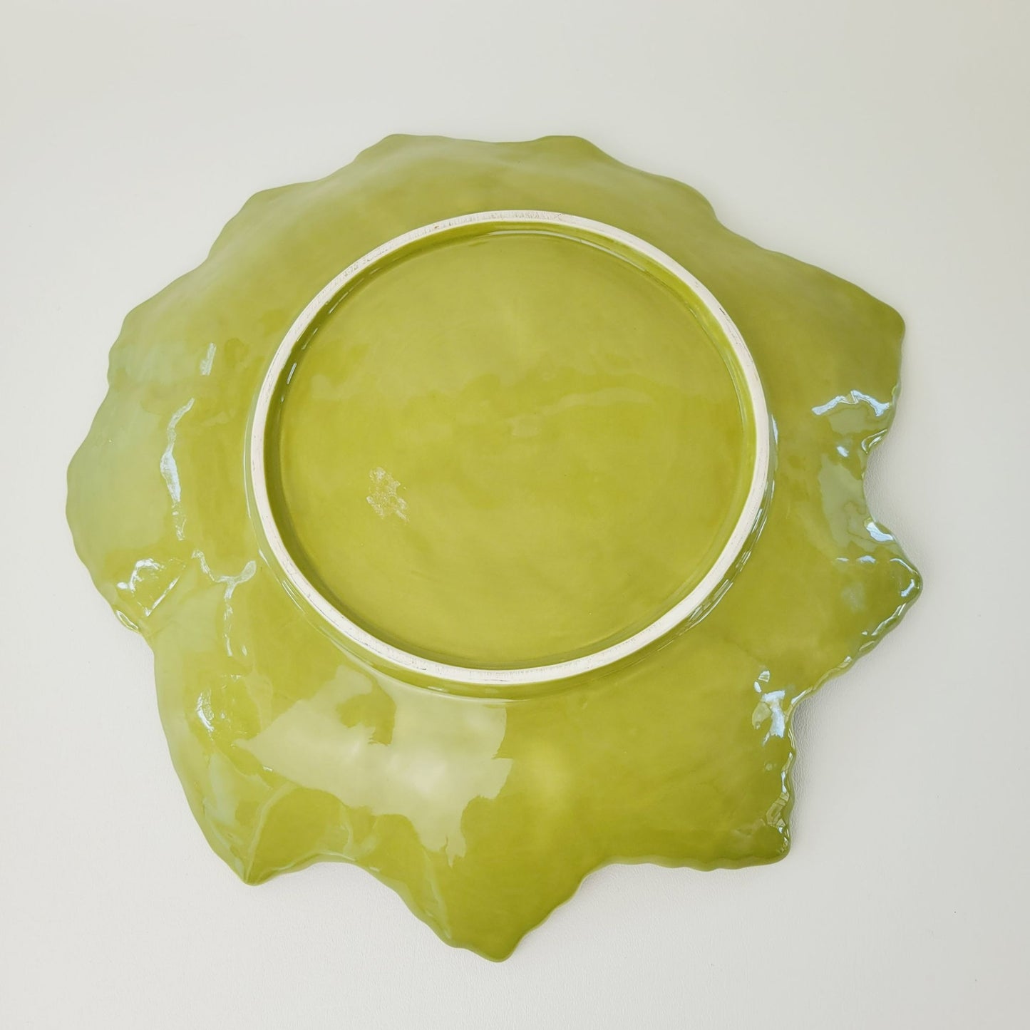 Olfaire Ceramic 14" Leaf Dish, Made in Portugal