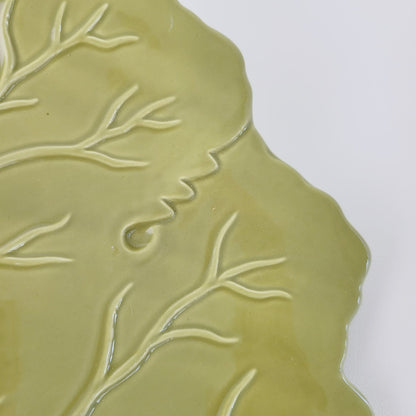 Olfaire Ceramic 14" Leaf Dish, Made in Portugal