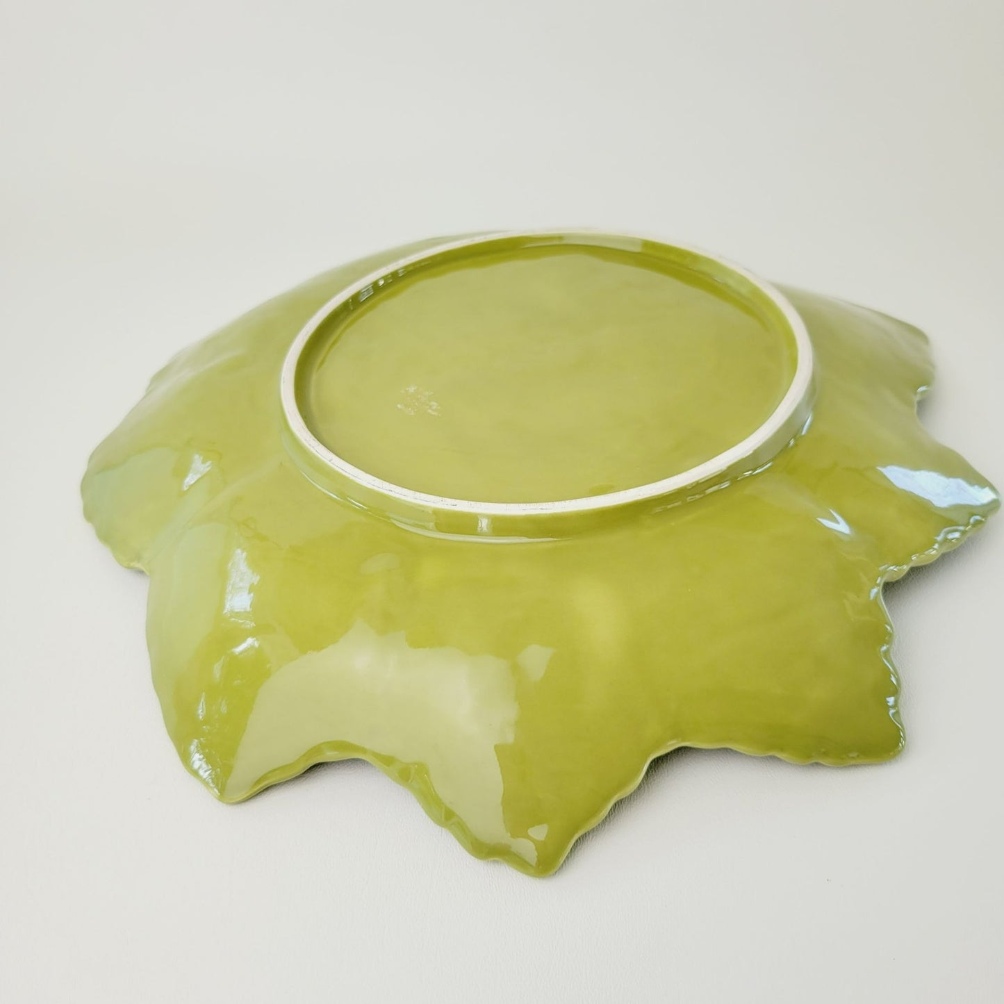 Olfaire Ceramic 14" Leaf Dish, Made in Portugal