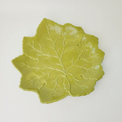 Olfaire Ceramic 14" Leaf Dish, Made in Portugal