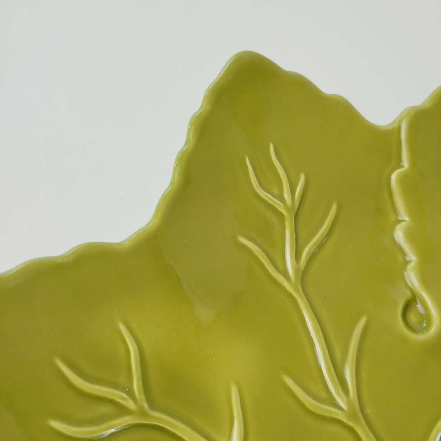 Olfaire Ceramic 14" Leaf Dish, Made in Portugal