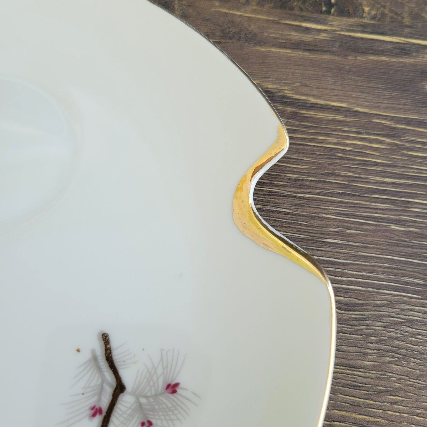 Vintage Pinecone Teacup & Snack Tray, Set of 3