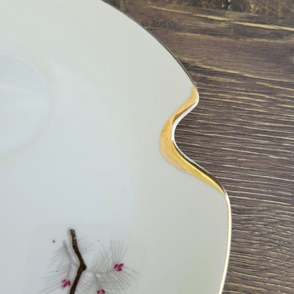 Vintage Pinecone Teacup & Snack Tray, Set of 3