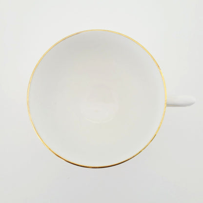 Vintage Pink and Black Wheat Teacup & Saucer by Ainsdale China, c.1960s England, Art Deco Style