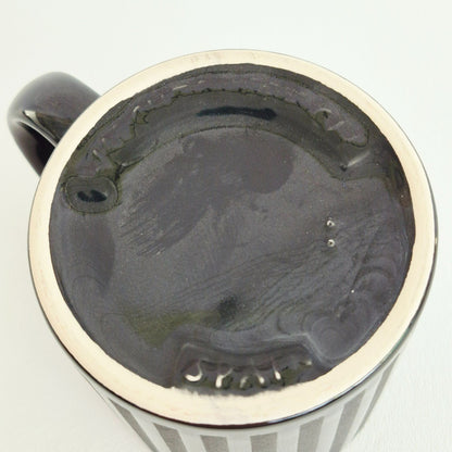 Waechtersbach Black Striped Coffee Mug, Made in Spain