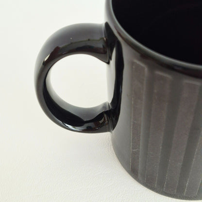 Waechtersbach Black Striped Coffee Mug, Made in Spain