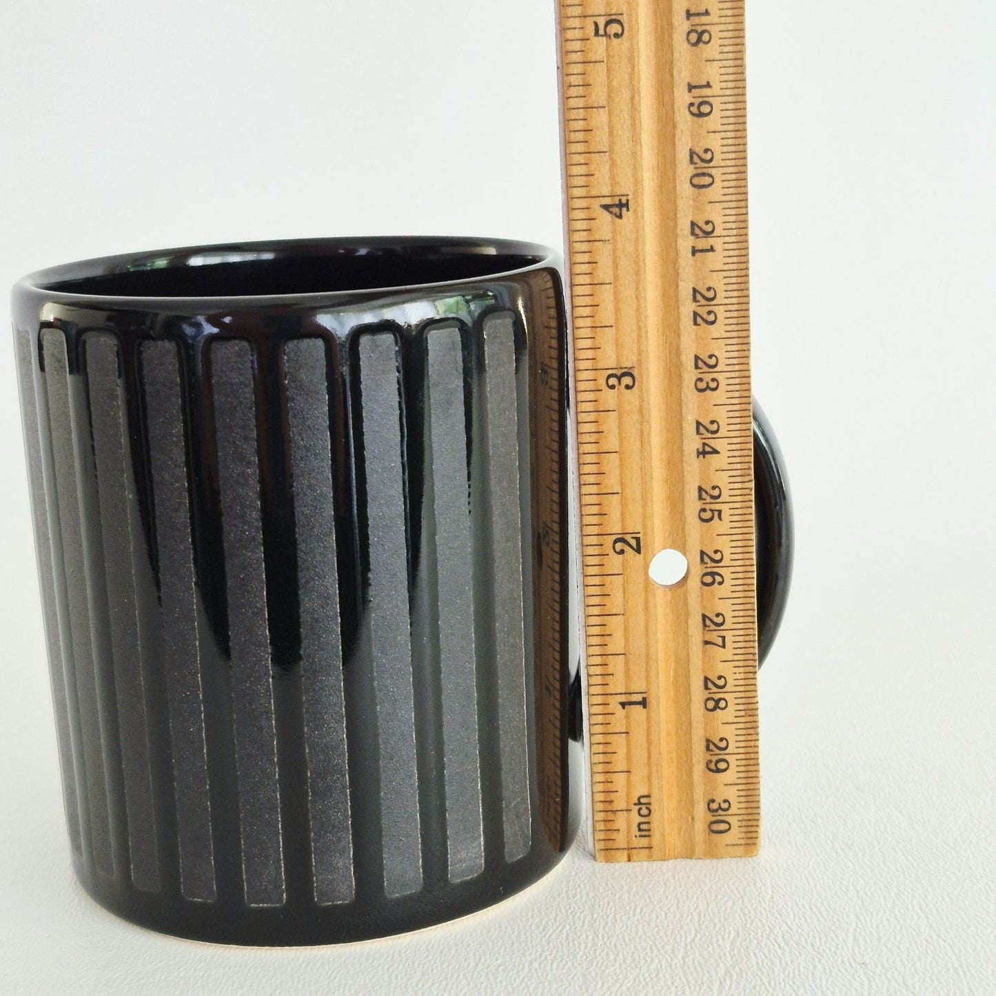 Waechtersbach Black Striped Coffee Mug, Made in Spain