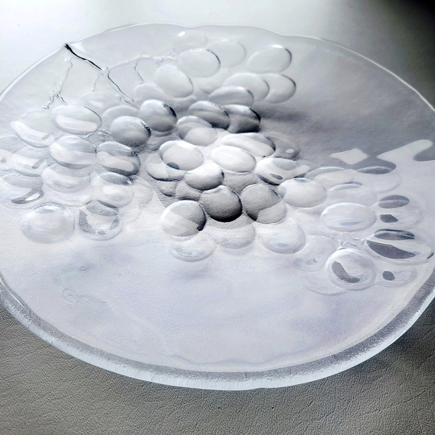 Kosta Boda Grape Shallow 13" Bowl, c.1980s, Made in Sweden