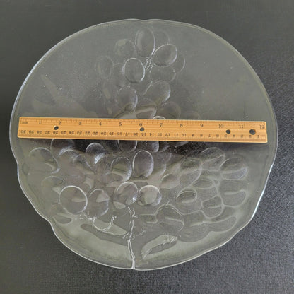 Kosta Boda Grape Shallow 13" Bowl, c.1980s, Made in Sweden