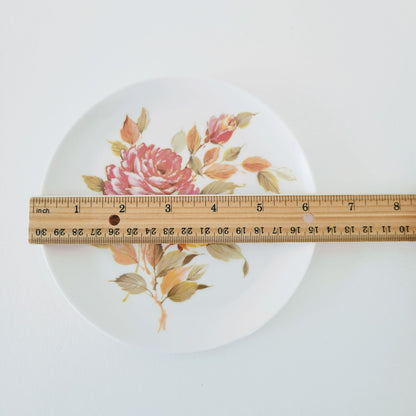 Floral Melamine Plastic Dessert Plate, Set of 2