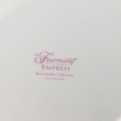 Fairmont Empress Rose Garden Teacup, Saucer & Plate, Pink Orange & Green Floral