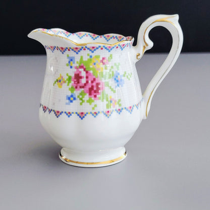 Royal Albert Petit Point Mini Creamer & Sugar Bowl, England c.1932-97