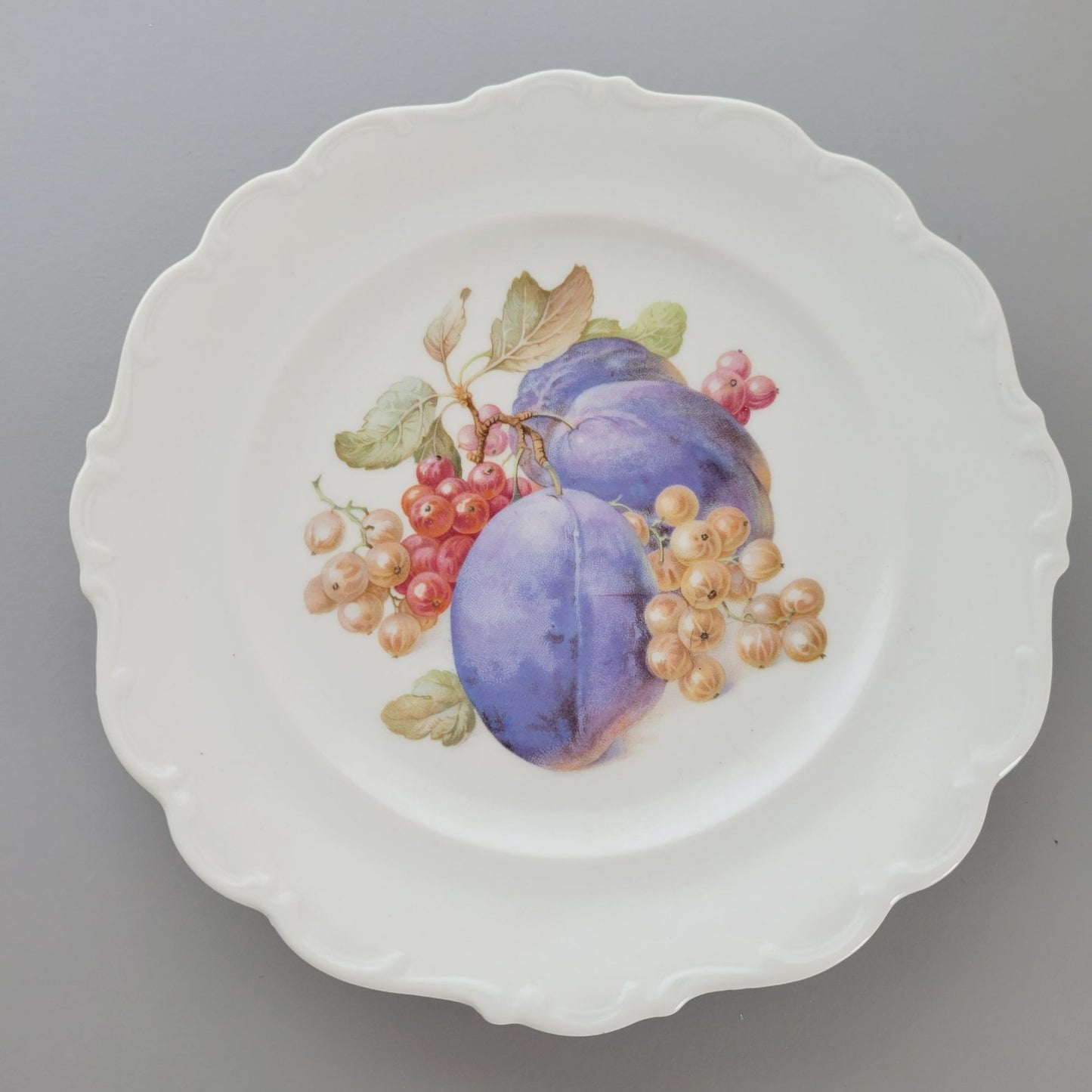 Schumann Fruit Design Salad Plate Set of 2, Embossed Edge, Made in Germany
