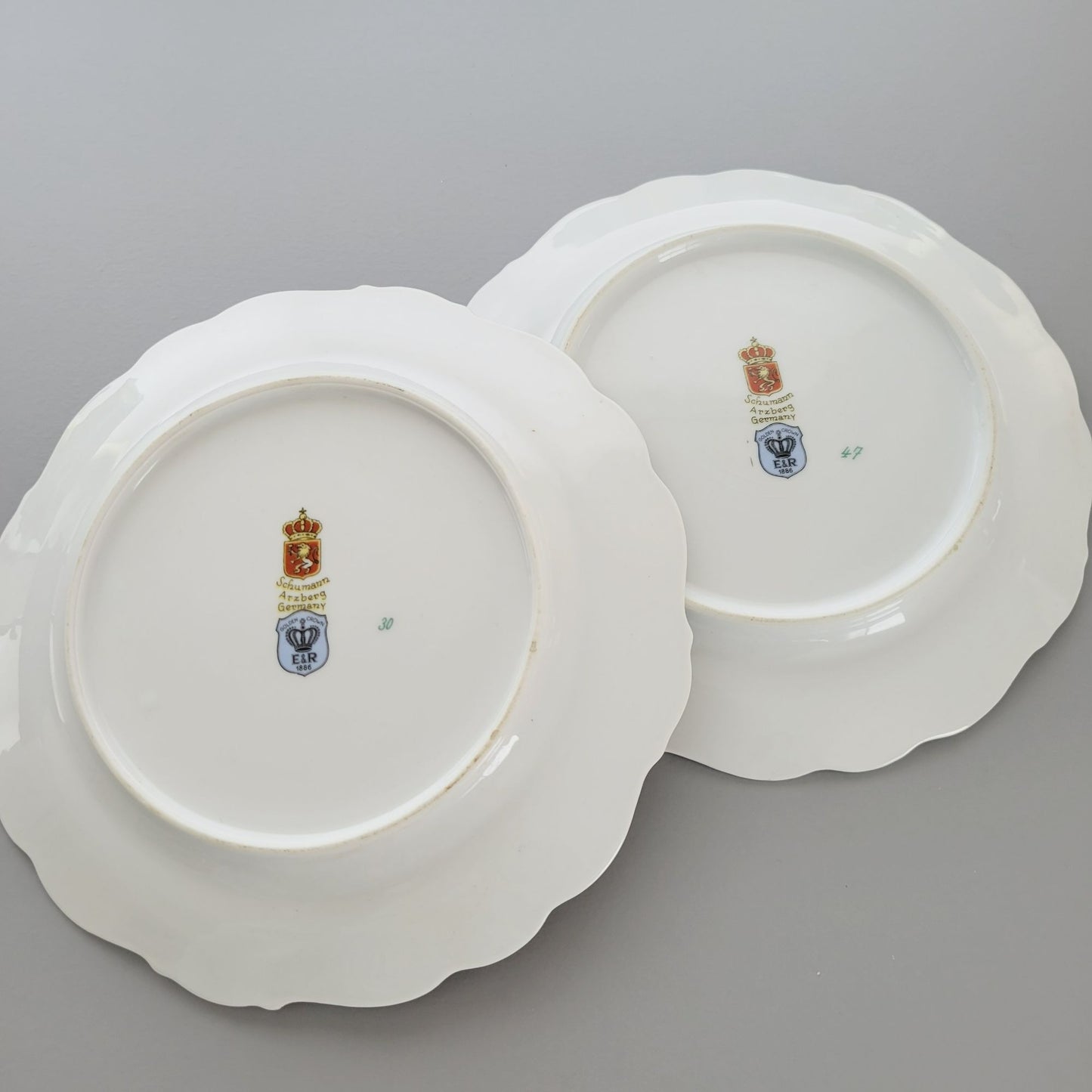 Schumann Fruit Design Salad Plate Set of 2, Embossed Edge, Made in Germany