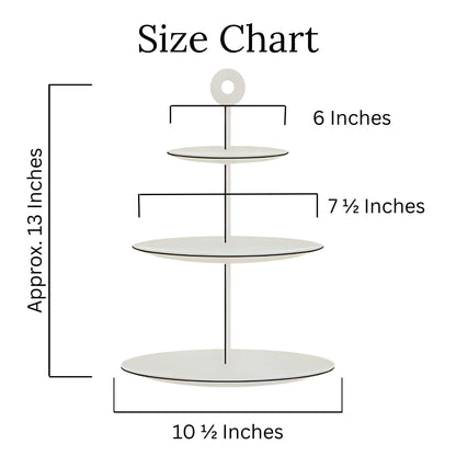 Mismatched 3 Tiered Dessert Stand, Pinecone & Branch Design