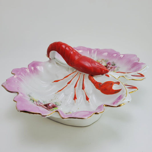 Antique Victorian Lobster Divided Dish