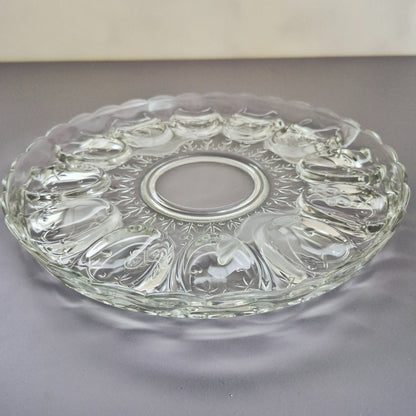 Indiana Glass Spring Time Deviled Egg Tray, USA Made