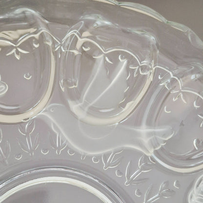 Indiana Glass Spring Time Deviled Egg Tray, USA Made