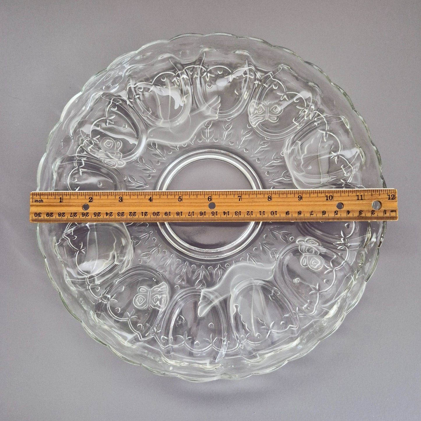 Indiana Glass Spring Time Deviled Egg Tray, USA Made