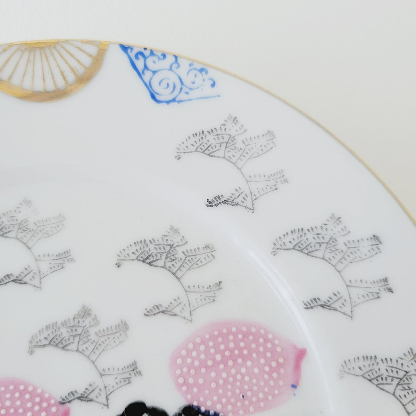 Vintage Japanese Kutani Geisha Girls Salad & Bread Plate Set of 2