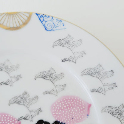 Vintage Japanese Kutani Geisha Girls Salad & Bread Plate Set of 2