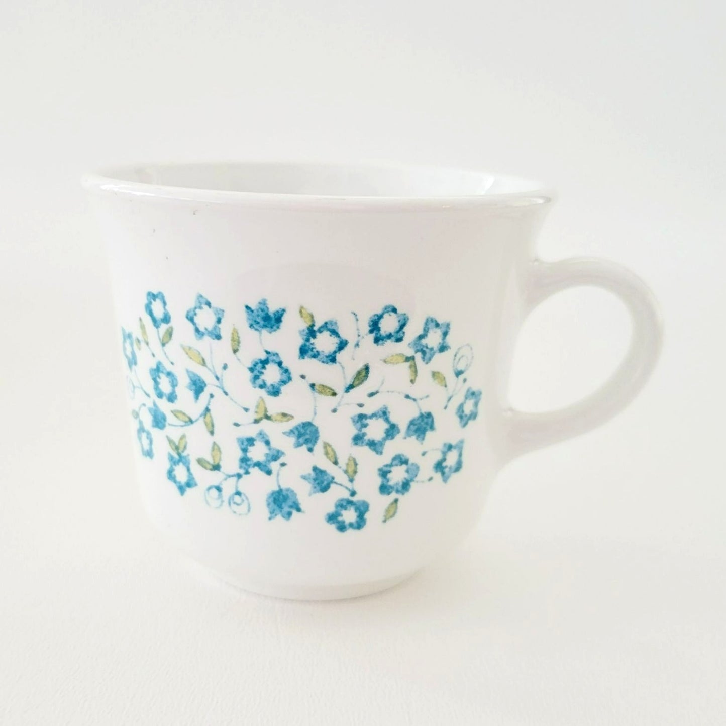 Corelle Blue Heather Cup, Set of 4 by Corning, c.1977-81 USA Made