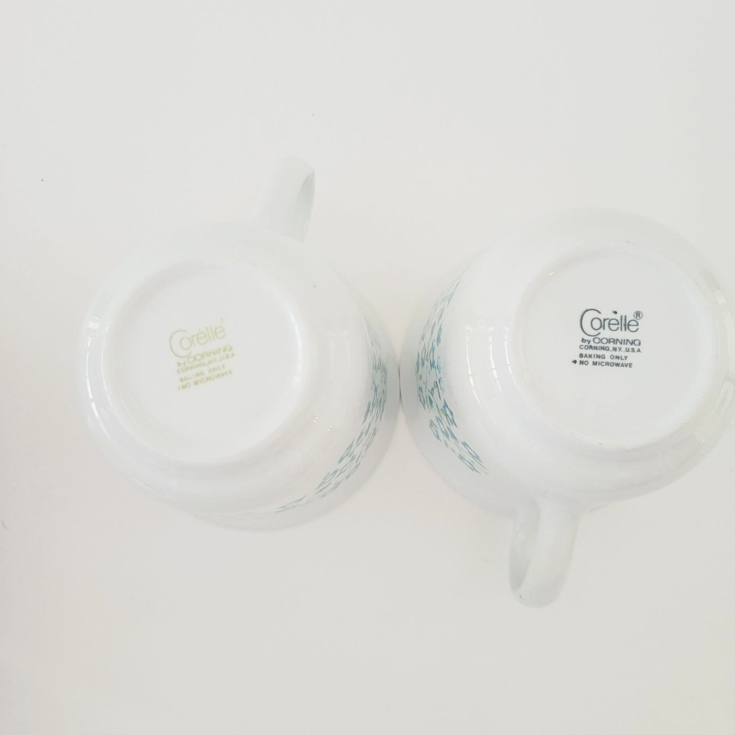 Corelle Blue Heather Cup, Set of 4 by Corning, c.1977-81 USA Made