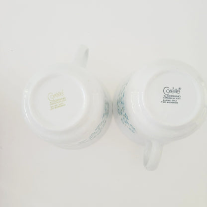 Corelle Blue Heather Cup, Set of 4 by Corning, c.1977-81 USA Made