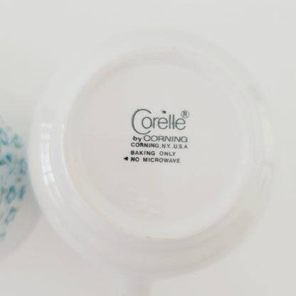 Corelle Blue Heather Cup, Set of 4 by Corning, c.1977-81 USA Made