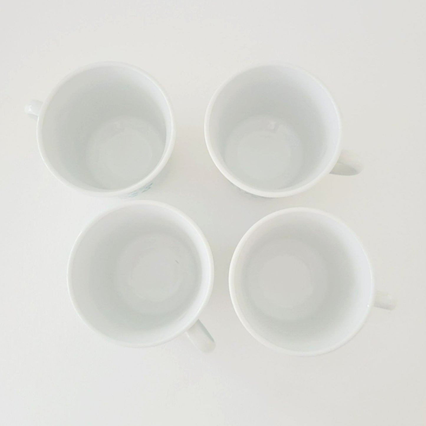 Corelle Blue Heather Cup, Set of 4 by Corning, c.1977-81 USA Made