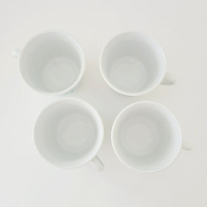 Corelle Blue Heather Cup, Set of 4 by Corning, c.1977-81 USA Made