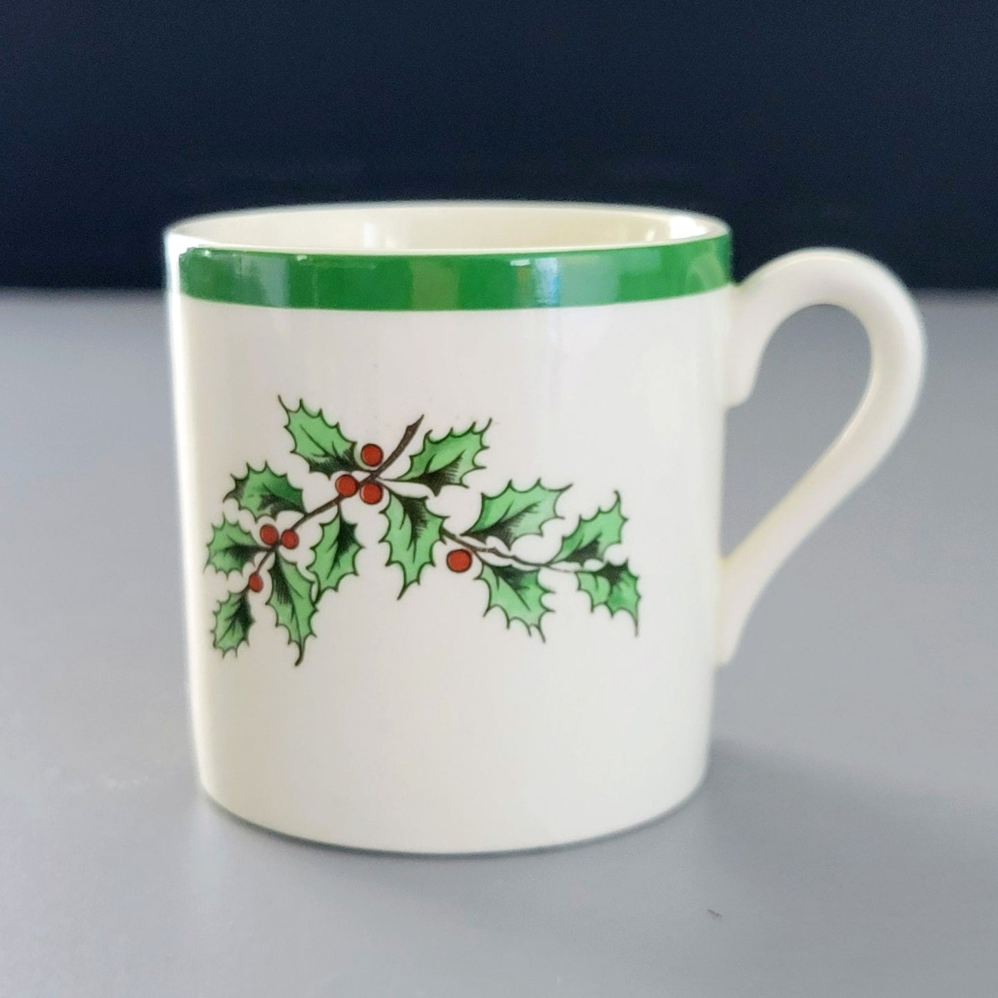 Spode Christmas Tree Demitasse Cup & Saucer Set, Made in England