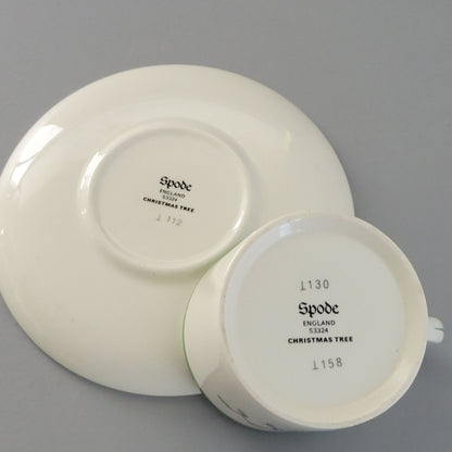 Spode Christmas Tree Demitasse Cup & Saucer Set, Made in England