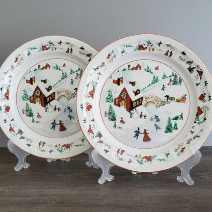 Farberware White Christmas Dinner Plate, Set of 2