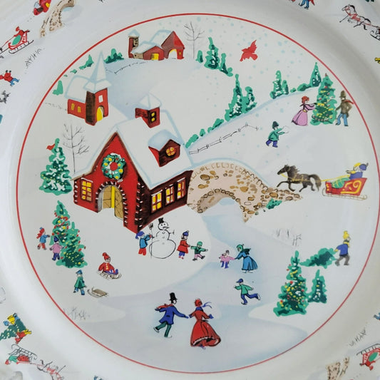 Farberware White Christmas Dinner Plate, Set of 2