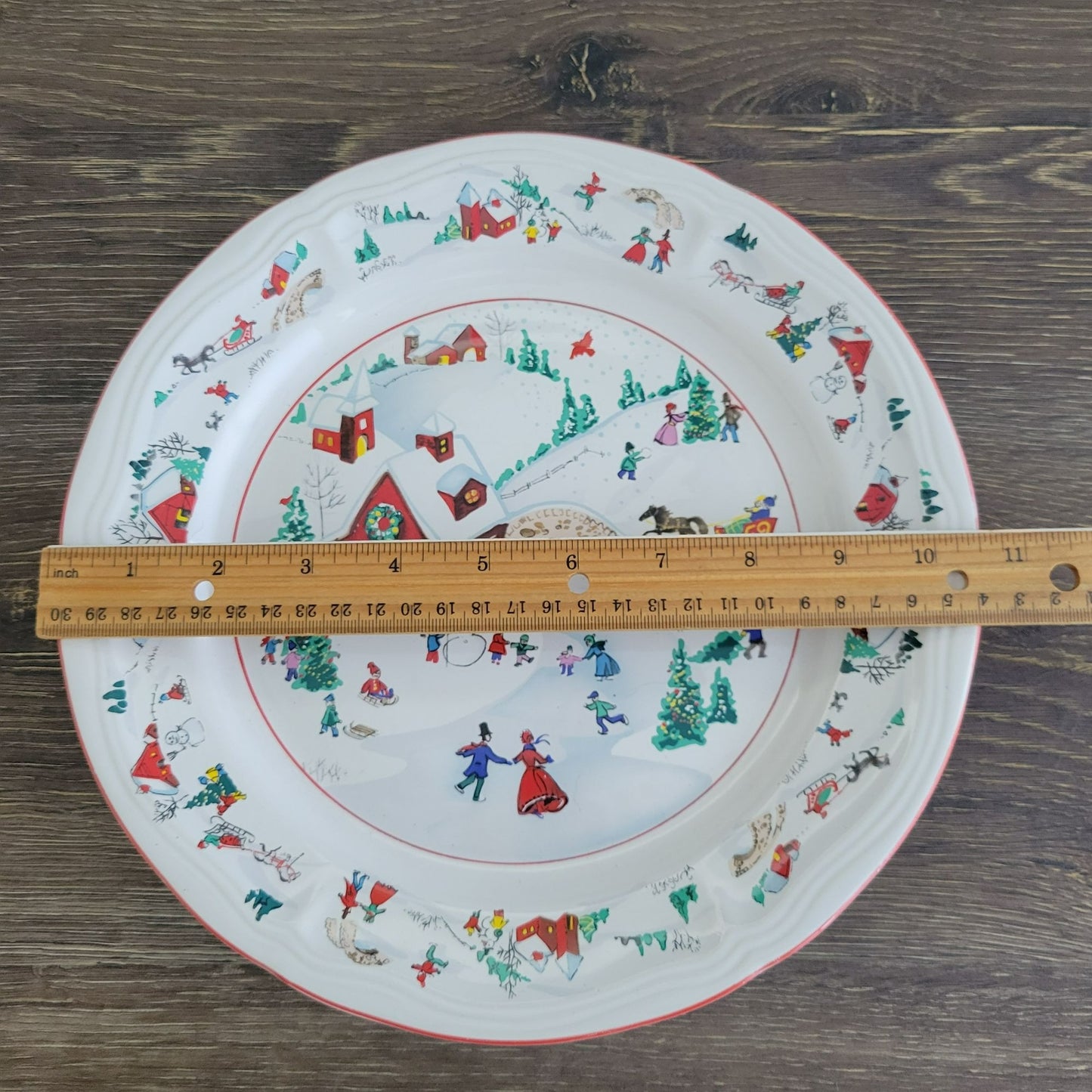 Farberware White Christmas Dinner Plate, Set of 2