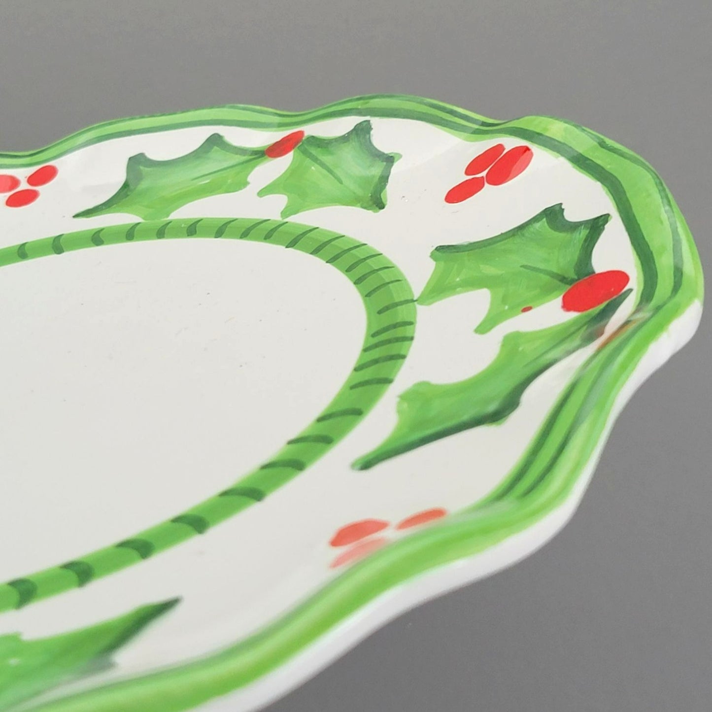 Anne Hathaway Holly Jolly Salad Plate, Italy c.2000-2005