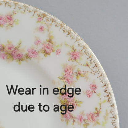 MZ Bridal Rose Tapestry Bread Plate Set of 2, Made in Czechoslovakia