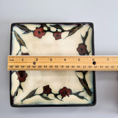 Mikasa "Desert Bloom" Square Bread Plate, Set of 2, c.2009-13