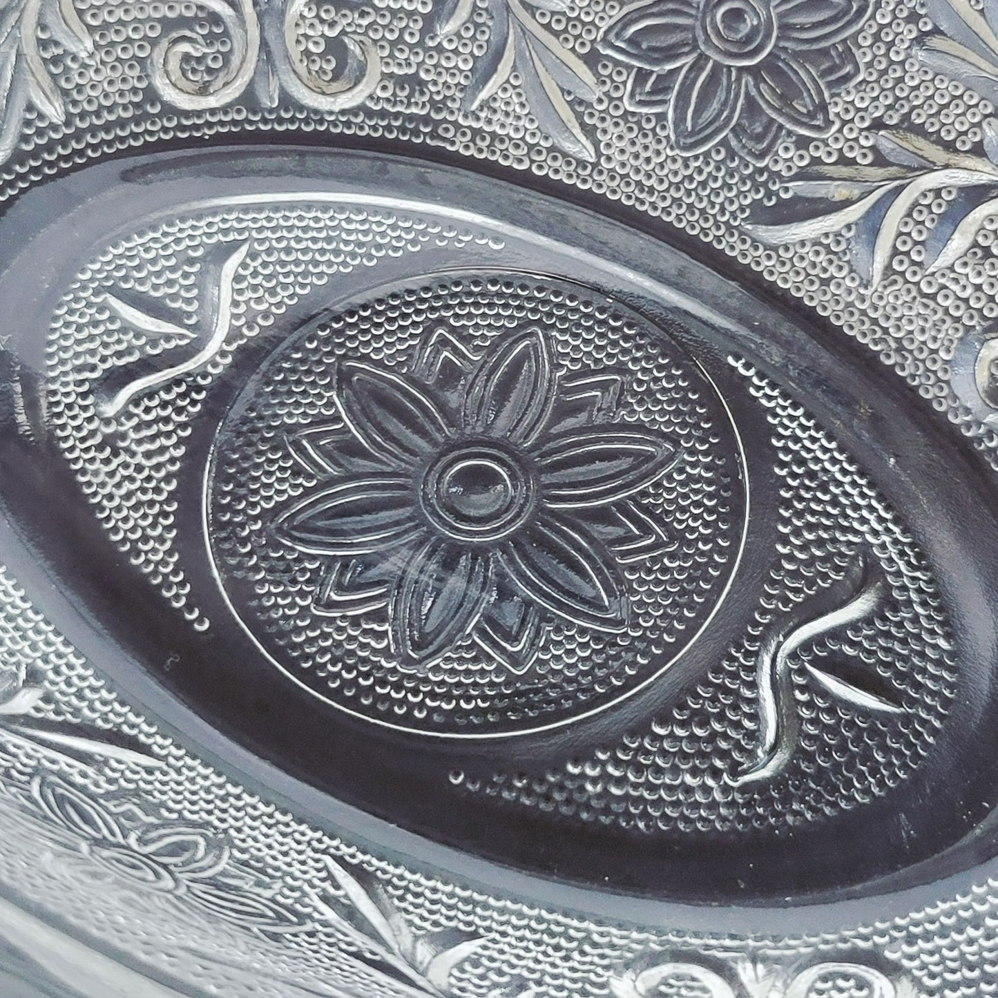 Anchor Hocking Sandwich Clear 8" Oval Serving Bowl, c.1940-60 USA