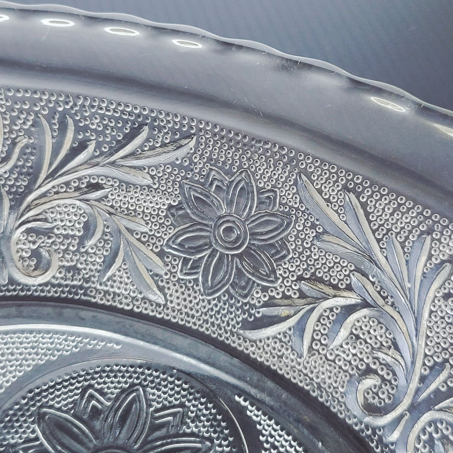 Anchor Hocking Sandwich Clear 8" Oval Serving Bowl, c.1940-60 USA