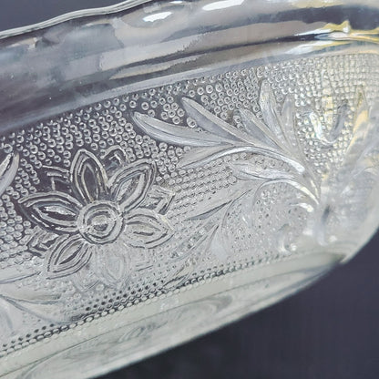 Anchor Hocking Sandwich Clear 8" Oval Serving Bowl, c.1940-60 USA