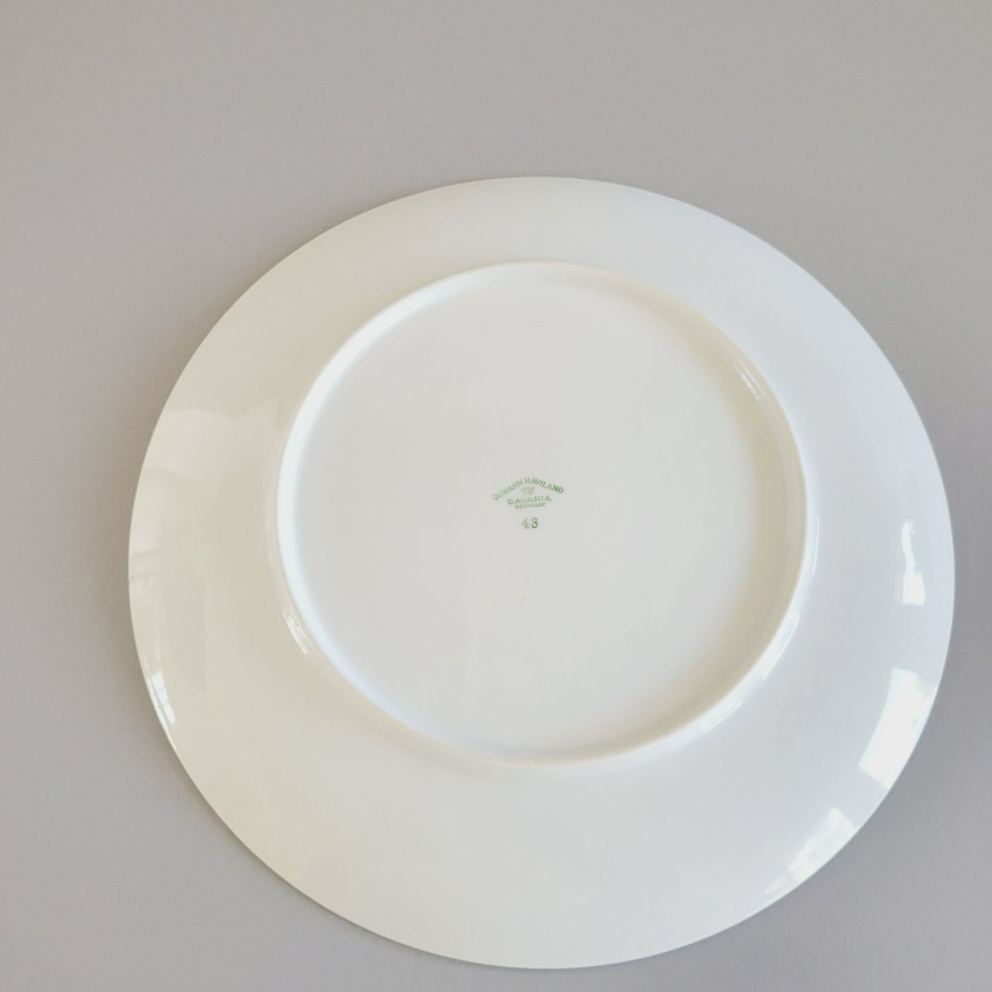 Johann Haviland Wedding Ring Dinner Plate Platinum Trim, c1960s Germany