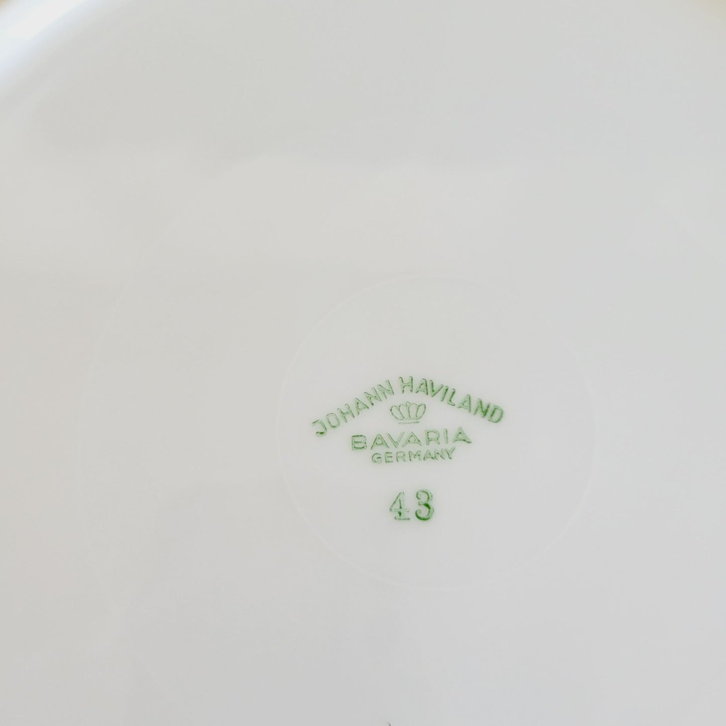 Johann Haviland Wedding Ring Dinner Plate Platinum Trim, c1960s Germany