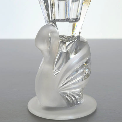 Crystal Swan Taper Candlestick Holder, SET of 2